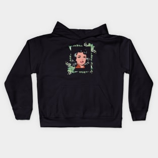 A portrait of a women Kids Hoodie